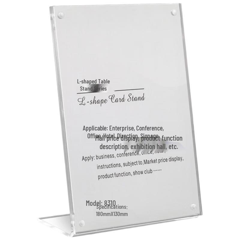 Прозрачная акриловая магнитная L-образная подставка-дисплей Jinsu