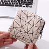 PU Multi-Purpose Diamond Pattern Sanitary Napkin Bag: Portable Menstrual Pad, Lipstick, & Coin Purse for Girls
