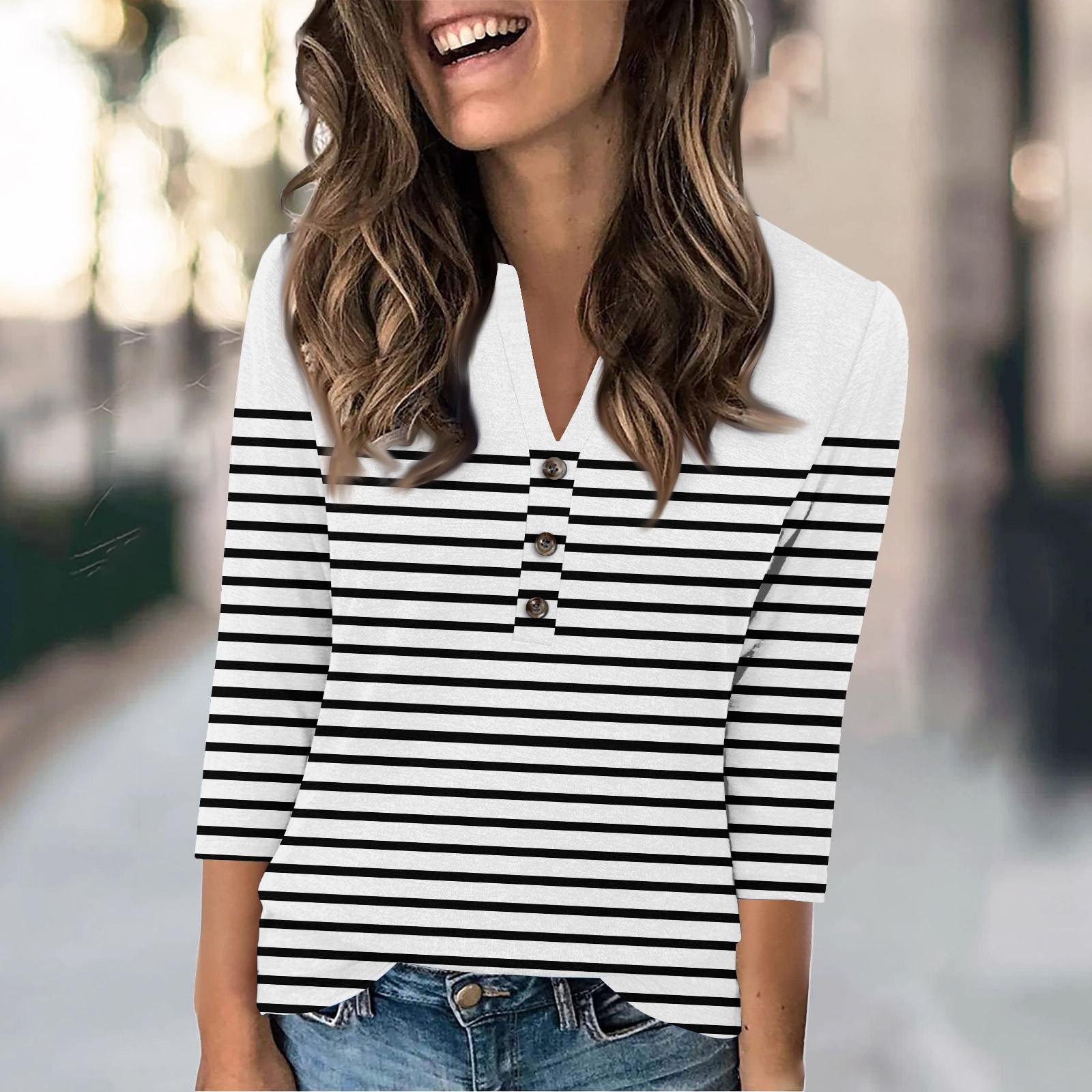 

Женская мода повседневный свободный топ с рукавом 3/4 и круглым вырезом XL арбуз красный