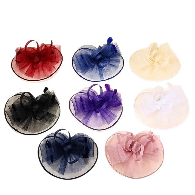 Elegant British Mesh Bow Fascinator: Bridal, Racecourse, Tea Party Hair Accessory