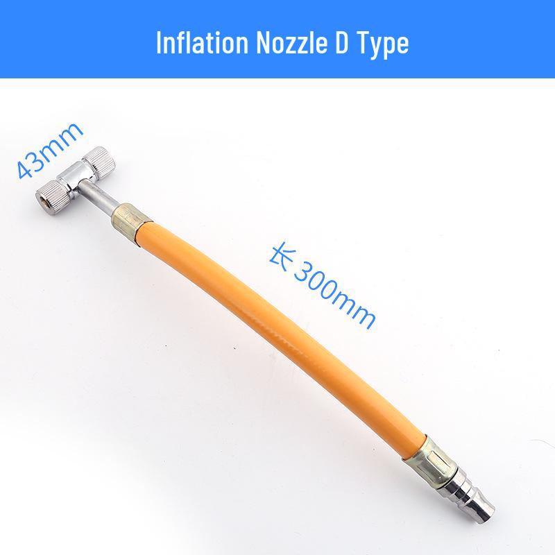 Tire Inflation Nozzle with Pressure Gauge for Car, Bicycle, and Motorcycle