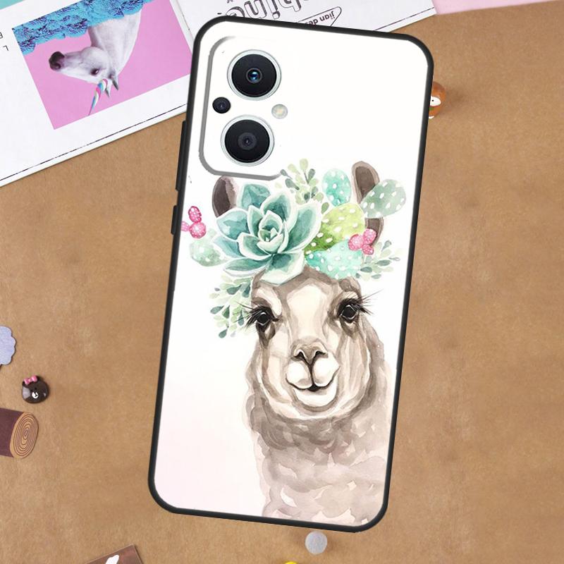 Lama Llama Alpaca For OPPO Reno 11F 12F 13F 14F 10 11 12 13 14 Pro 7 8 Lite 8T OPPO Find X5 X6 X8 X9 Pro Case