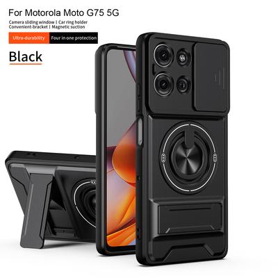 For Motorola Moto G75 Case Motorola Moto G75 Cover Moto G75 Phone Case Magnetic Holder Military Armor Camera Protection Cover