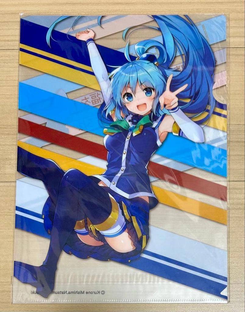 [USED] Kurone Mishima Art Book Cheers! Bonus Clear File KonoSuba Aqua Axis