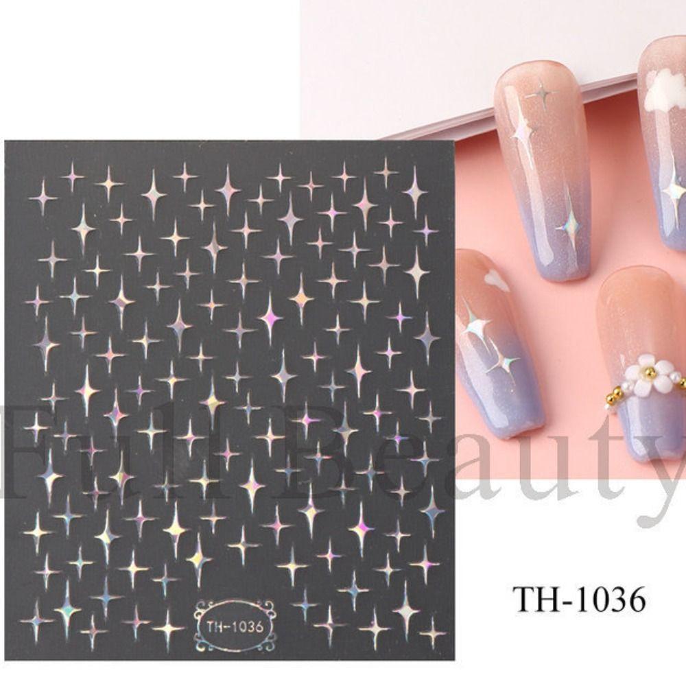 Sakura Flower Nail Art Decal Laser Adhesive Slider DIY Gel Slider  Manicure Decor