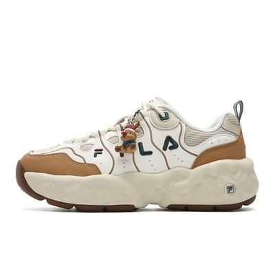 MUFFIN Cushioning Abrasion Resistant Lightweight Low Top Casual Shoes Women's White Brown F12W611132FGA