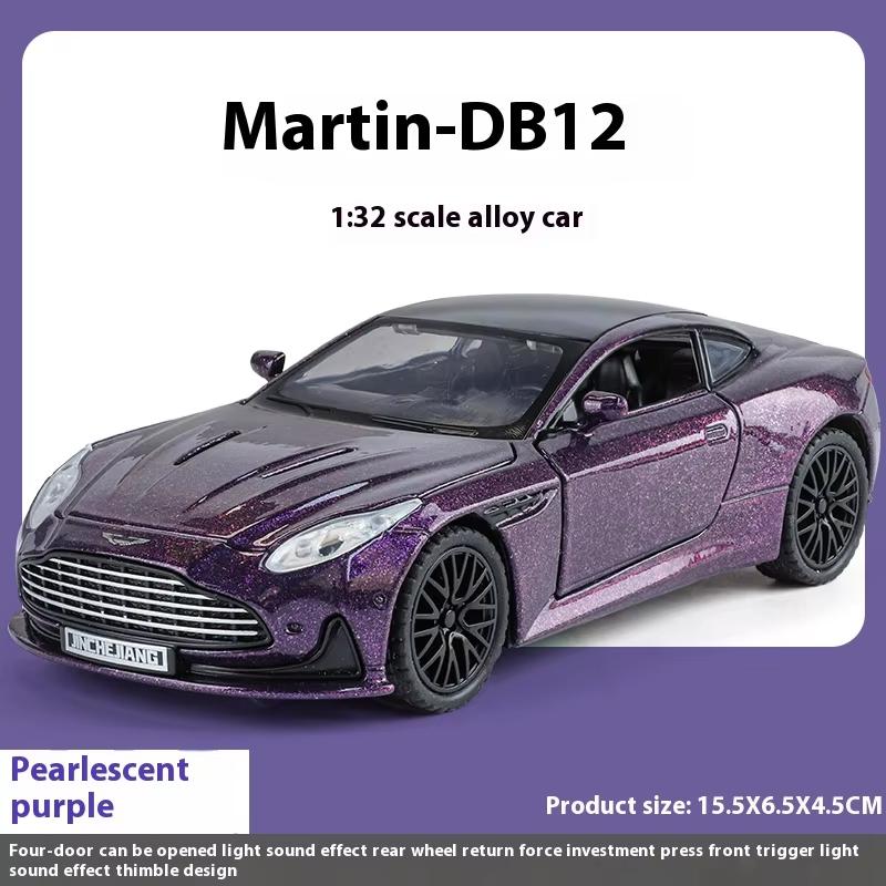 Neu 1:32 Aston Martin DB12 GT Supercar Legierung Diecast Metall Modellauto Sound und Licht Hobby Sammlerstücke Ornamente Geburtstagsgeschenk Jungen