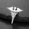 Broșă Caduceu My Shape Șarpe Medical Sceptru Aripi pentru Doctor Asistentă Student Medical Cadouri Broșe cu Plăcuță de Nume Bijuterii Cadouri