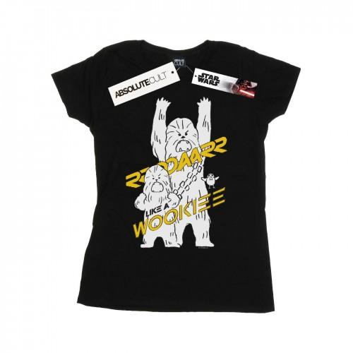 

Star Wars Womens/Ladies Roar Like A Wookiee Cotton T-Shirt XXL білий