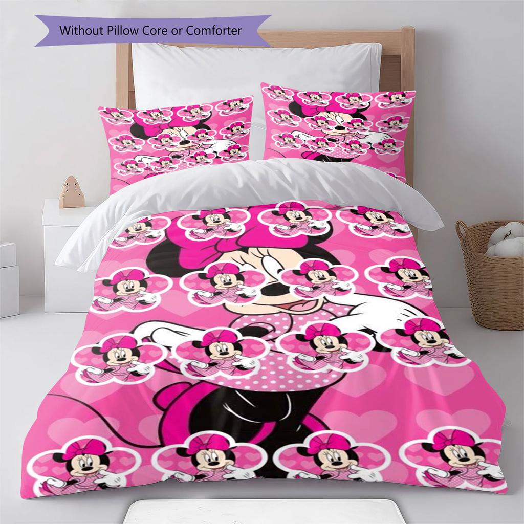 Minnie Mouse Hand-drawn Style Colored Pencil Bedding Set, Warm and Comfortable A Perfect Choice for Decorating A Child's Bedroom