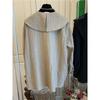 Women's Spring Pleated Shirt with Large Pointed Collar Loose-Fit Dolly Top with Casual Puff Sleeves