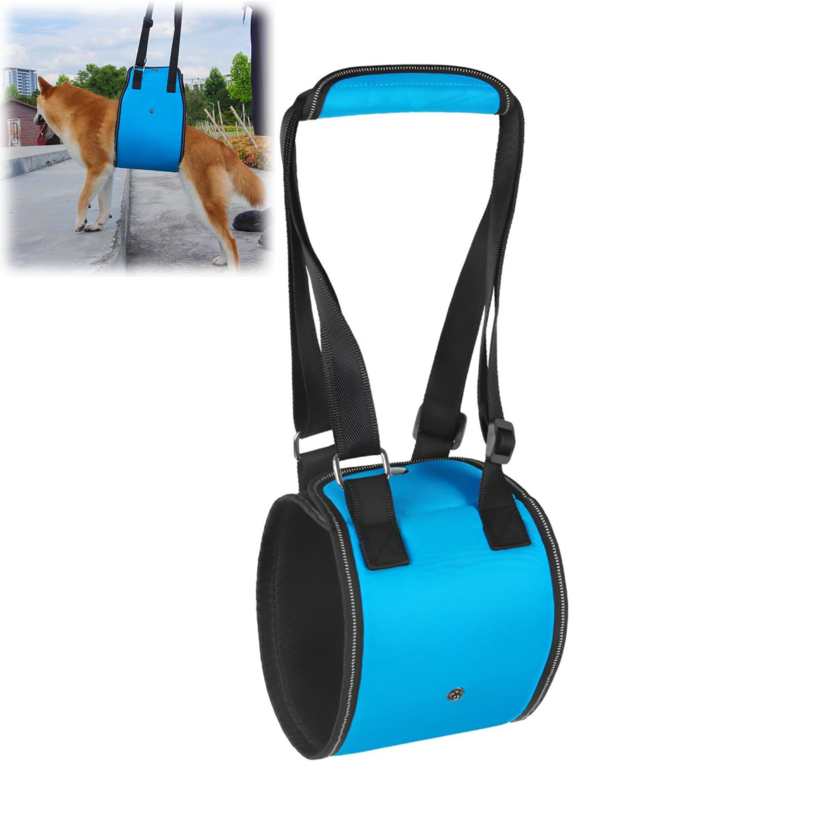 

GIIPET Dog Walking Assistance Dog Care Supervised by Dog for Senior Hind Standing Walking Gentle Dig into the Body Leg Injury Assistance Harness, синий