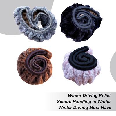 Warme Elastische Auto-Lenkradabdeckung Weiche Anti-Rutsch-Lenkradbezüge Dehnbarer Automobil-Plüsch-Lenkradschutz