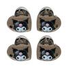 Sanrio Kuromi Mini Hair Clips Set of 4 ABS Resin Suitable for Ages 3 and Up 159115