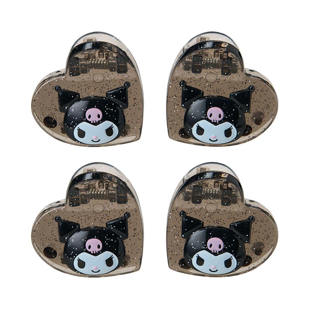 Sanrio Kuromi Mini Hair Clips Set of 4 ABS Resin Suitable for Ages 3 and Up 159115