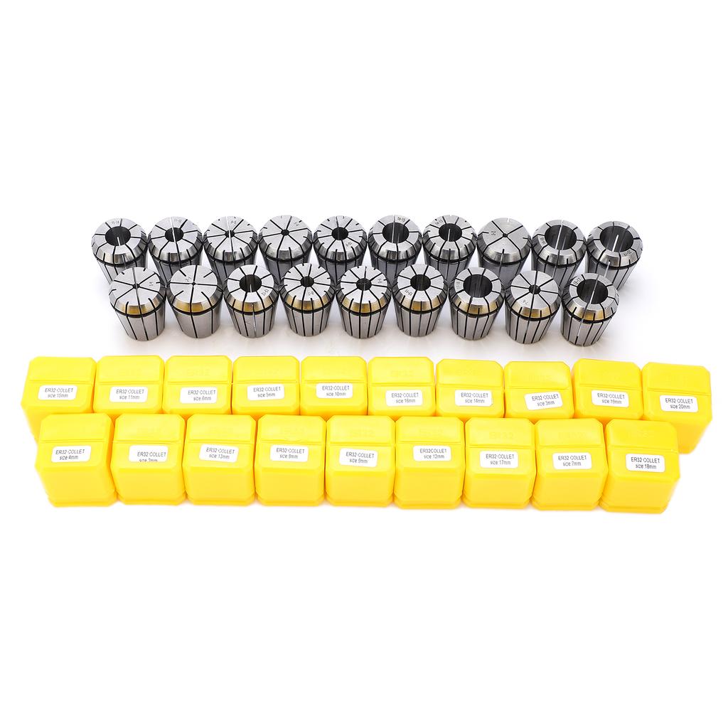 19Pcs Set ER32 2‑20mm Collet Chuck Milling Chucks CNC Tools For Engraving Machine Tapping Tools