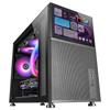 Micro-ATX PC-Gehäuse - Mars Gaming - MC-LCD - 8" IPS LCD-Bildschirm - Gehärtetes Glas - Schwarz