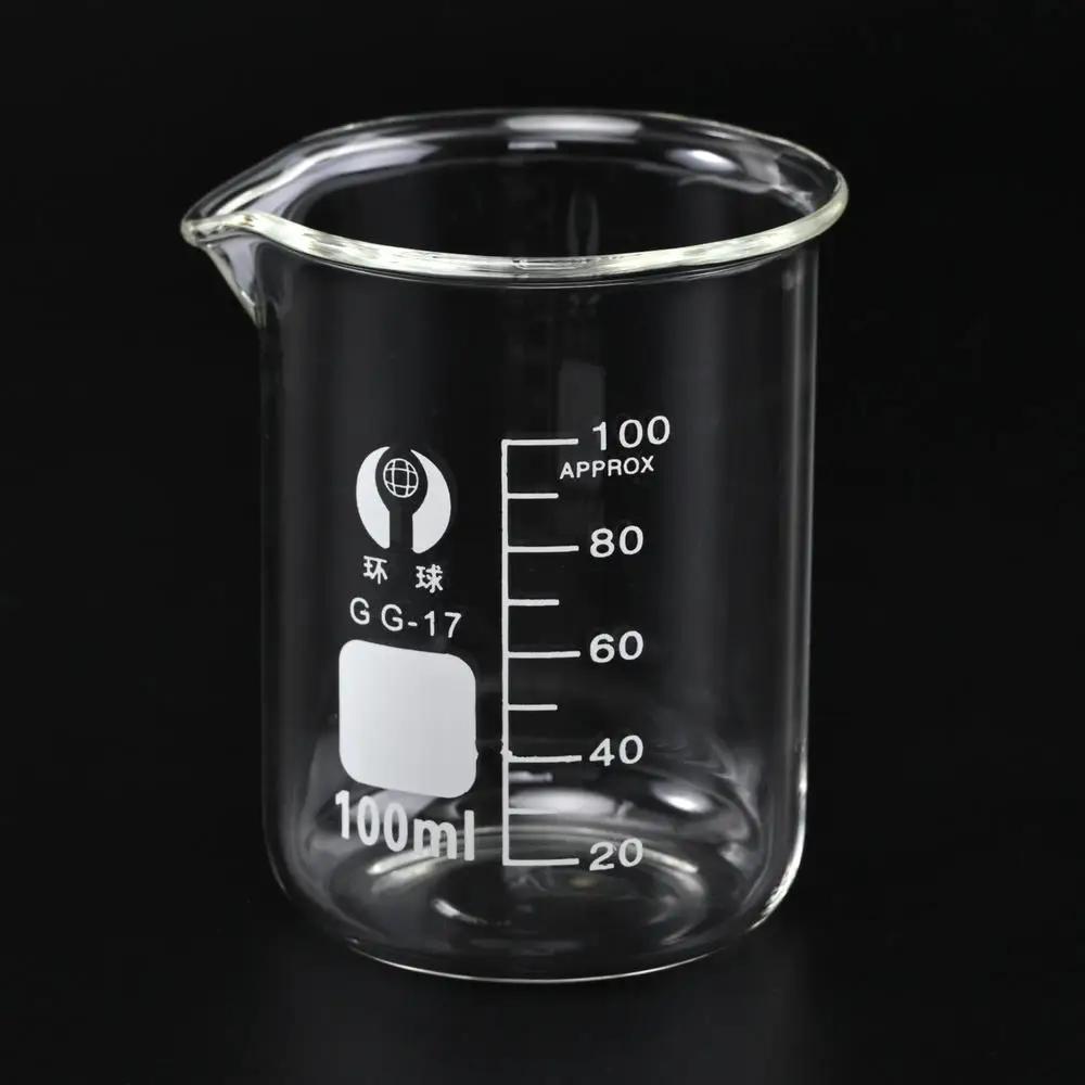 1pc 5ml 10ml 25ml 50ml 100ml Beaker Measuring Glass Beaker Lab Borosilicate Glassware Chemical Experiment