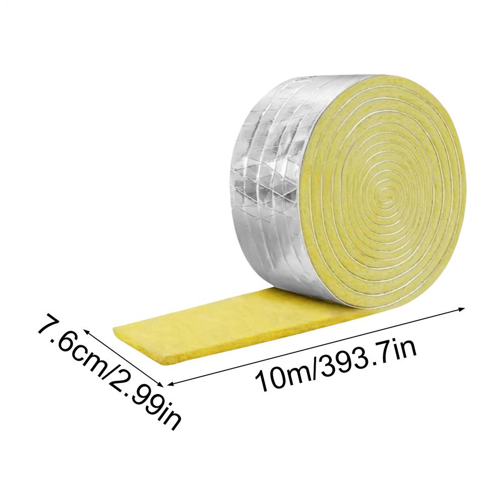 Insulation Wrap Aluminum Foil Finish Freeze Protection Insulation Wrap Waterproof for Outdoor Cold Hot Water Insulation Tape