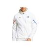 adidas Olympique Lyonnais Insignă Logo Jachetă cu Glugă cu Fermoar Tricou de Fotbal Bărbați tricouri Alb IB1664