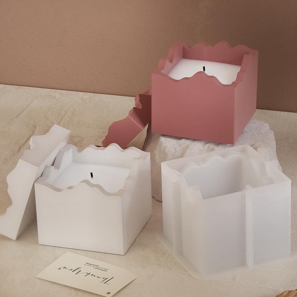 Dropping Resin Mold, Square, Circular, Irregular, Splicing Storage Can Mold, Aromatherapy Gypsum Mold, Candle Cup, Silicone Mold