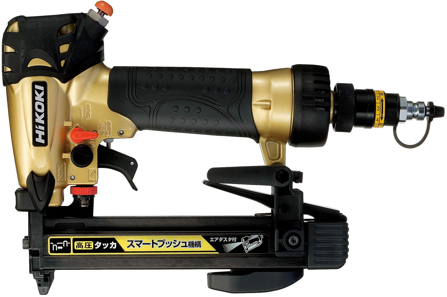 

HiKOKI High Pressure Air Tacker Staple Width 4mm Length With Single Continuous Switching Mechanism N2504HMB 13~25mm