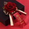 Premium Wedding Boutonniere Set for Groomsmen, Brides, and Groom - Creative Artificial Lapel Flowers and Pins for Bridesmaids.