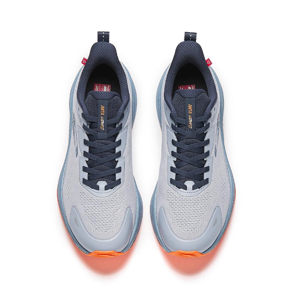 Anta Rocket 6 Lightweight Running Shoes Men Sneakers Fog-Gray Jing-Mo-Blue Ancient-Wall-Gray 912615596-3