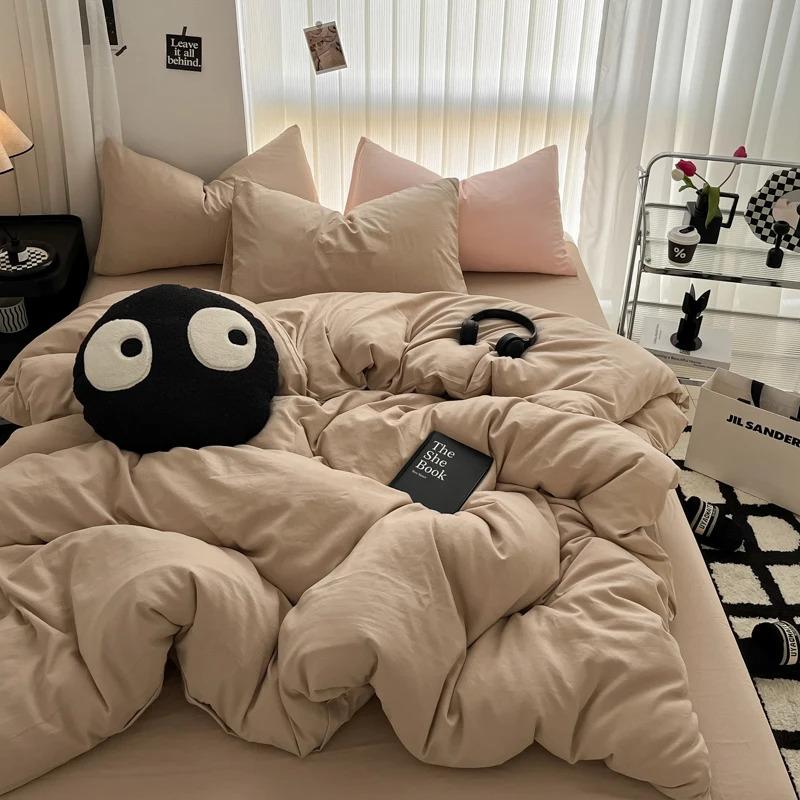 Pure Black Duvet Cover Microfiber Solid Color Bedding Set,3pcs Comforter Cover Home Bedroom Decor Quilt Cover with 2 Pillowcase