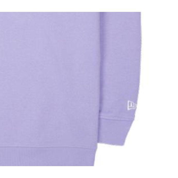 New Era Letter Embroidered Pullover American Sweatshirt Unisex Sweatshirt Light-Purple 13558610
