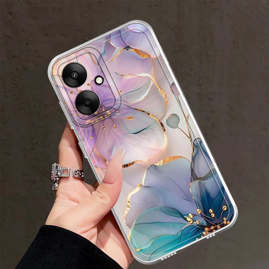 Soft Phone Cover Phone Case for Xiaomi Mi 11T Pro 11 Lite Beautiful Flower Marble