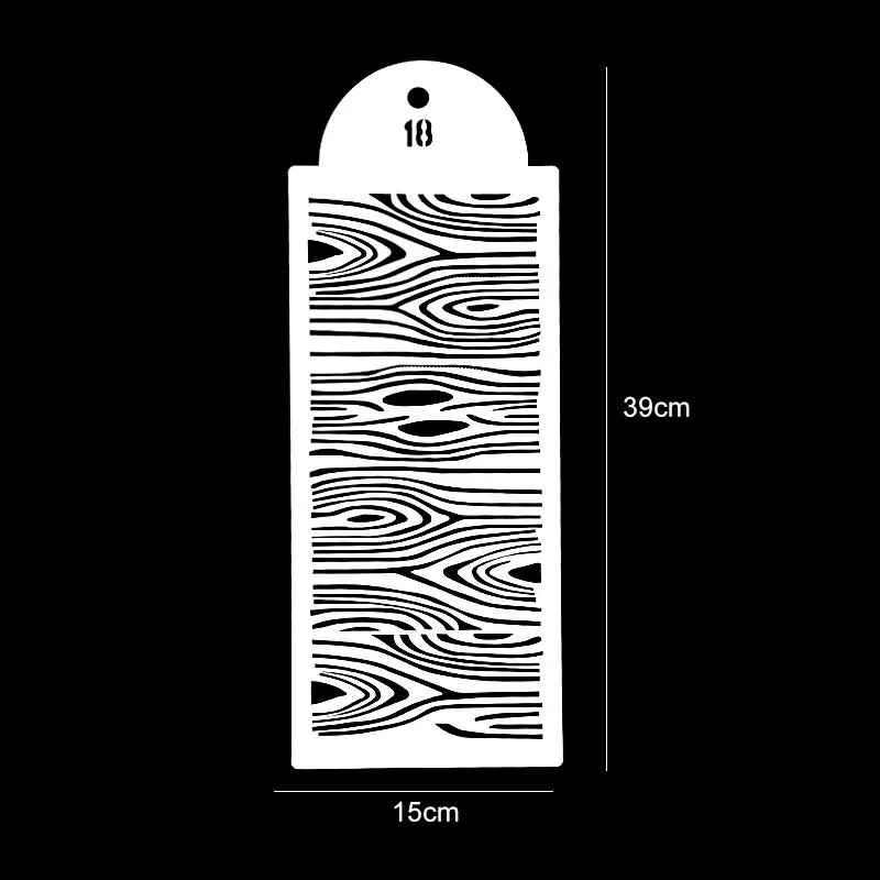 Kek Sprey Şablonu Plastik Dekorasyon Aletleri Hamur Kalıbı Kurabiye Damgası Tatlılar İçin Kabartma Aleti Boyama Çizim Şablonu