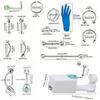 European & American Titanium Steel Piercing Tool Set: Lip Stud, Horseshoe Nose Ring & Stud