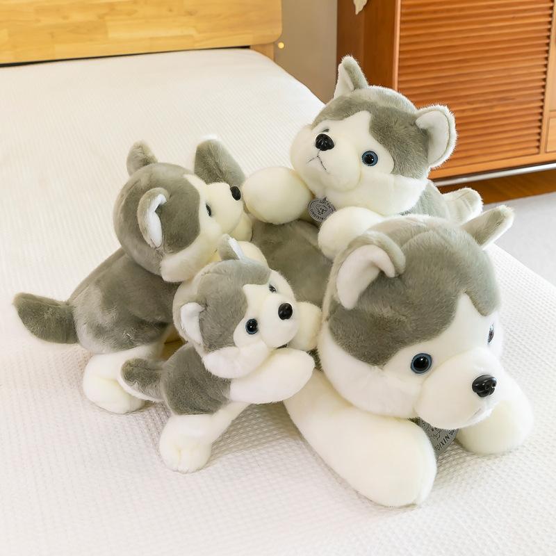 New Erha Dog Plush Toy Doll Throw Pillow Husky Doll Rag Doll