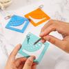 2Pcs Acrylics Knitting Needle Gauge Ruler For Sweater Sewing Craft Knitting Needle Measure Tool With Keychain Carabiner Clip