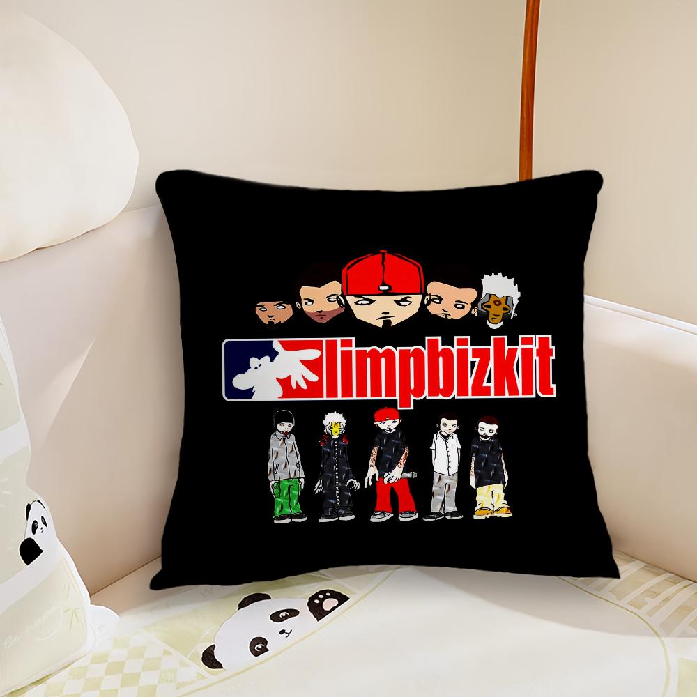 Rock Band Limp Bizkit Music Pillow Case Sofa Living Room Bedroom Headboard Backrest Cushion Square Cushion Nap Time
