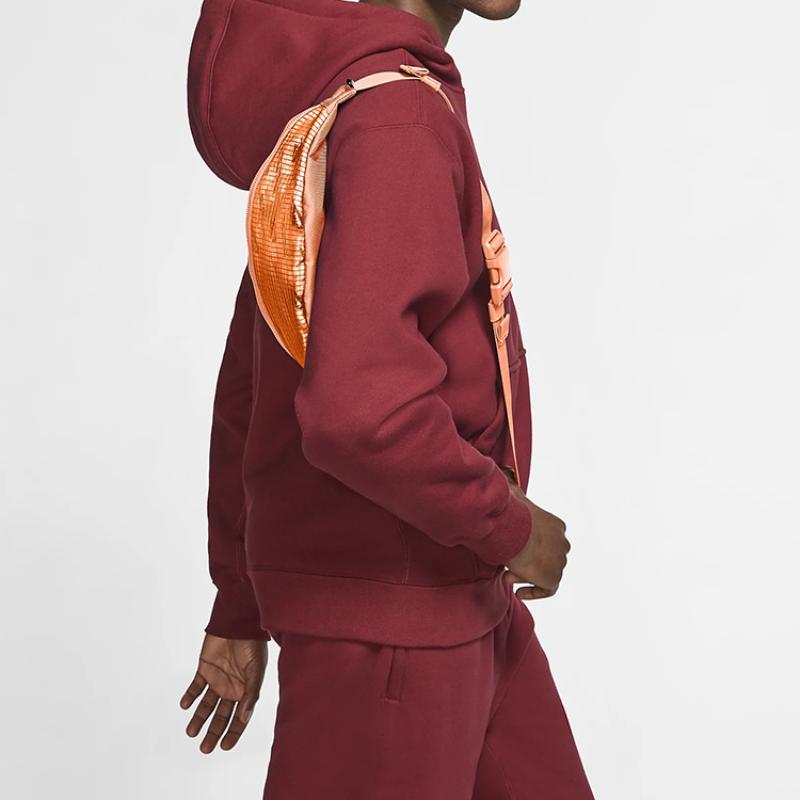 Nike Nylon Fabric Fanny Pack Regular Unisex Orange Casual CK7446-884