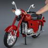 1/10 JAWA 250 Alloy Retro Motorcycle Model Diecast Metal Street Classic Motorcycle Model Simulation Sound and Light Kid Toy Gift
