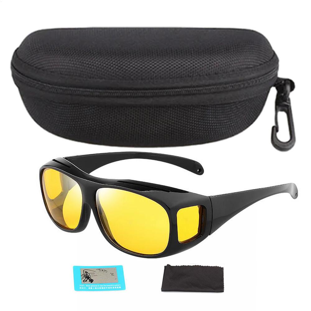 Anti Glare Glasses Night Driving Fit Over Glasses Anti Glare Driving Glasses Polarized Anti-glare Yellow Tinted Glasses