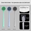 Silicone Long-Handled Bath Brush - Soft Bristle Back Scrubber for Easy Cleaning