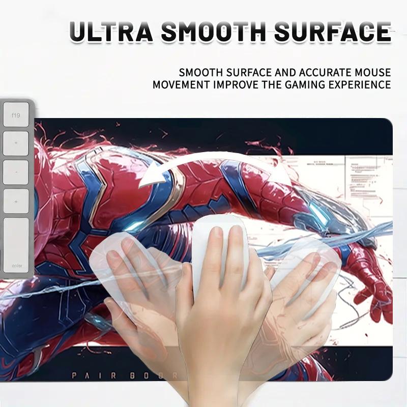 1Pc Spiderman Web Warriors Gaming Mouse Pad Keyboard Desk Mat Non-slip Rubber Lock Edge Waterproof Computer Mousepad for Office Home Decor S113
