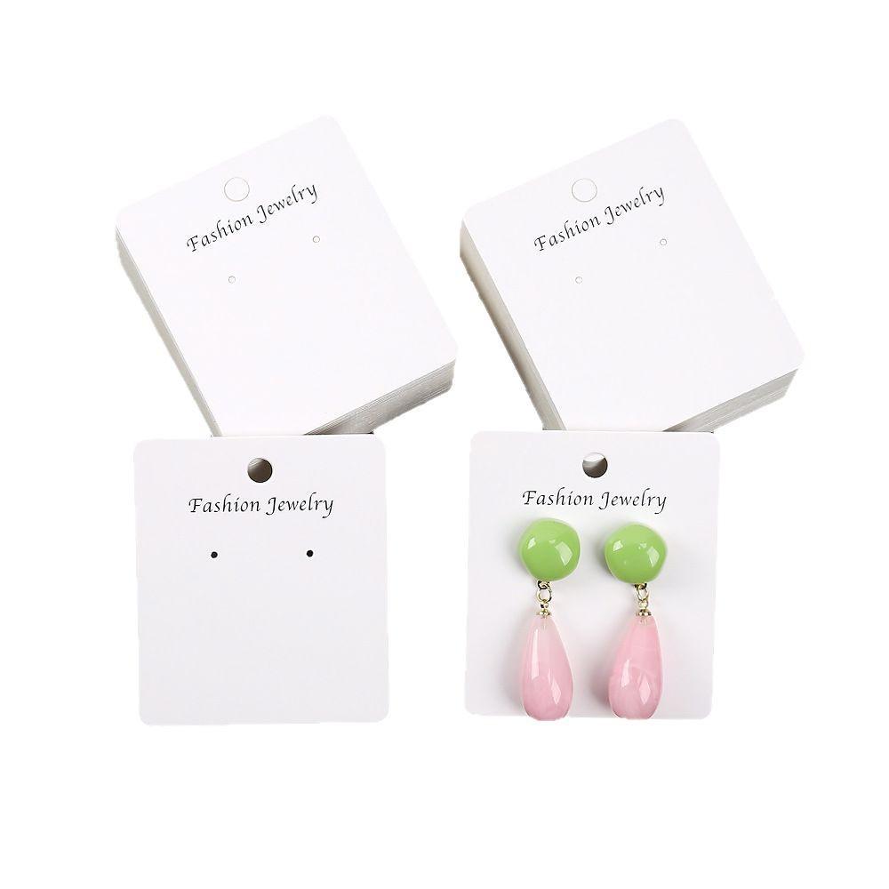 Two-Hole Paper Earring Display Card for Stud Jewelry