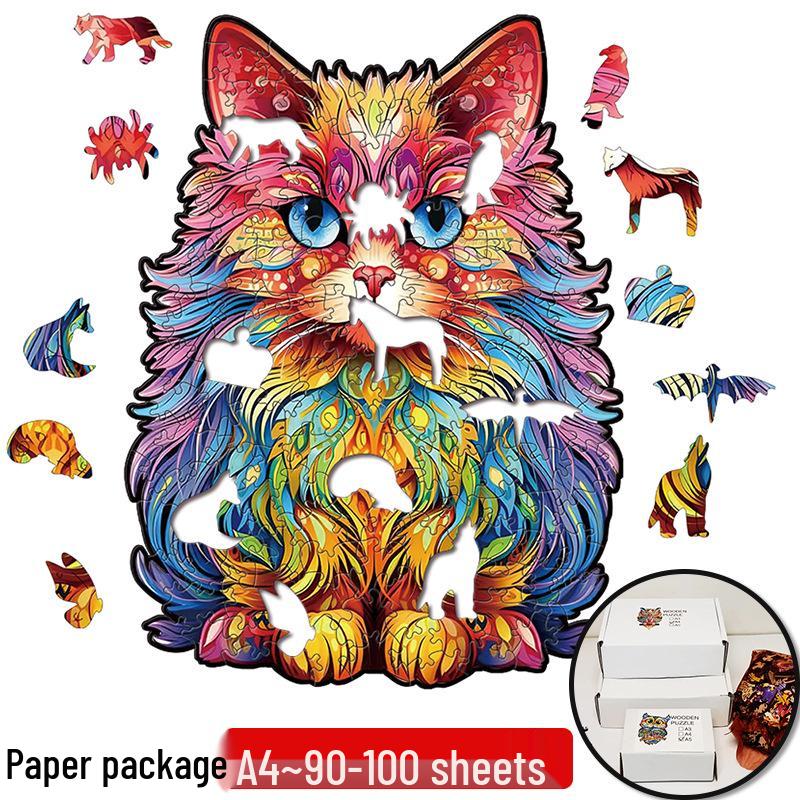 Irregular Animal Dog Penguin Wooden Puzzle in Stock