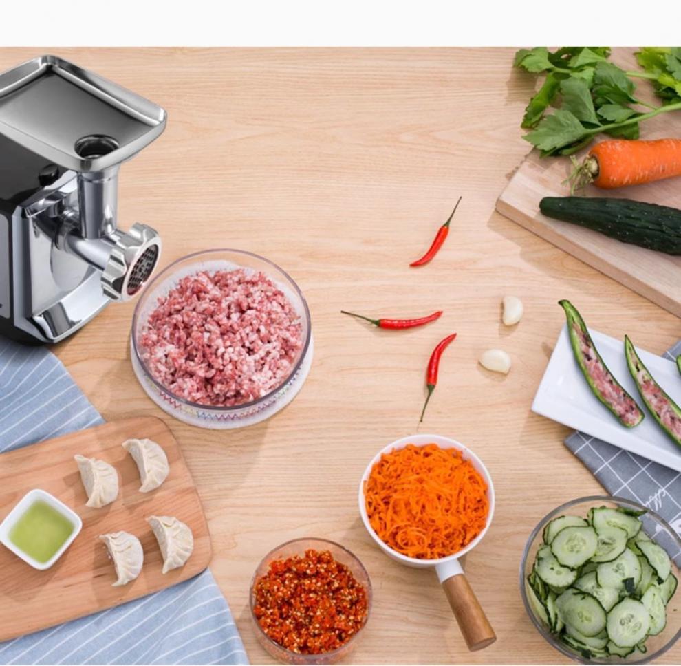 Electric Stainless Steel Multi-Functional Meat Grinder & Sausage Stuffer
