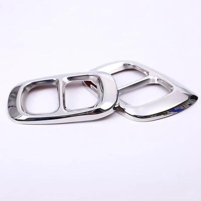 For Benz GLA GLB Class Gla200 220 260 2015- Stainless Steel Rear Bumper Dual Exhaust Pipe Trim Exhause Cover Car Accessories