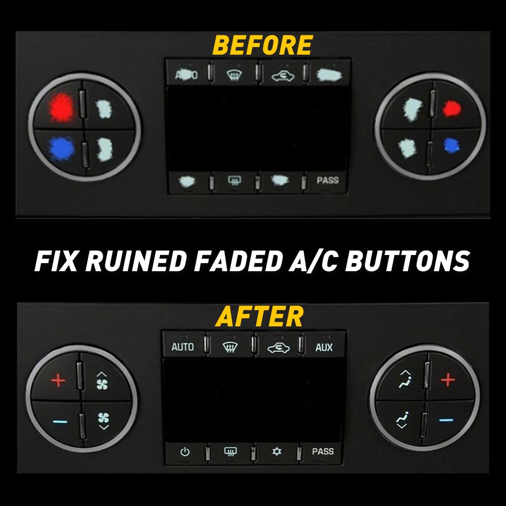 For Chevrolet Silverado A/C 2007-2014 Dash Button Repair Sticker Car Accessories