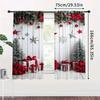 Christmas tree and star-patterned printed curtains   Christmas decorations   home decorations   room decorations