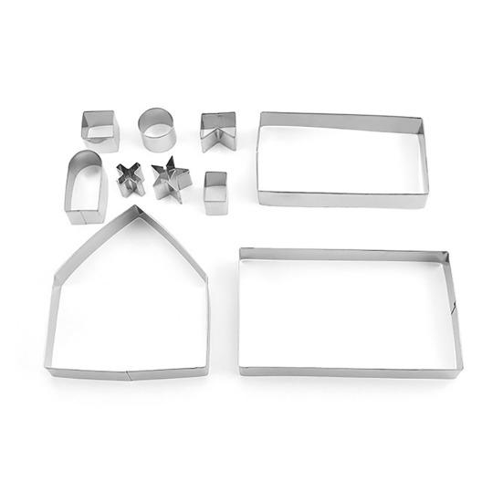 8/10/18/24Pcs Stainless Steel Cookie Cutter Set 3D Shape Design Various Patterns Holiday Cookie Mold Christmas Gift Baking Tool
