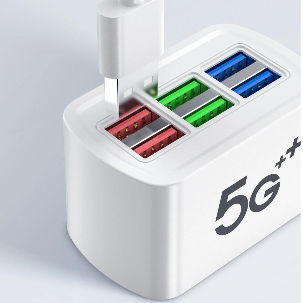 Multi Ports US/EU Power Strip Charger Fast Charging Desktop Charging Station  Office Use