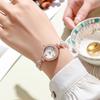 Slim Strap Ladies Quartz Watch Round Dial Rhinestone Watch Women Quartz Watch  Casual Wear